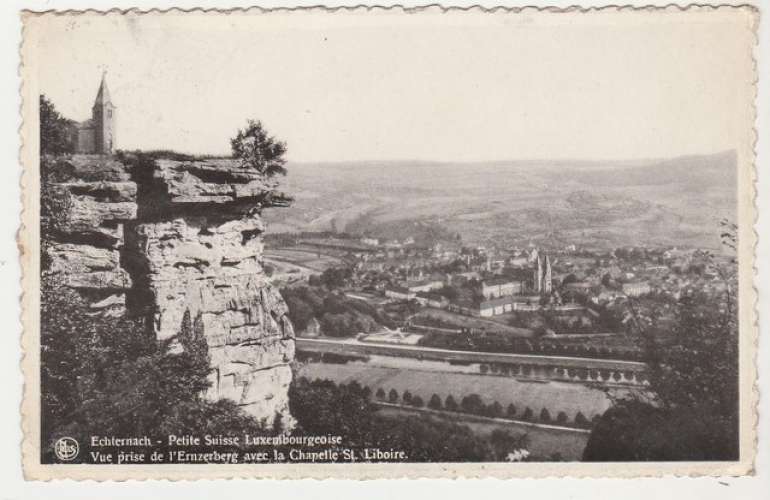 cpsm  Luxembourg Echternach  Vue prise de l'Ernzerberg