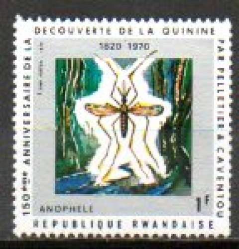 Rwanda Yvert N°380 Neuf 1970 Médicament Quinine Insecte ANOPHELE