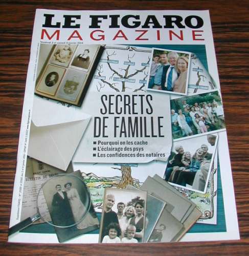 Le Figaro Magazine Revue supplément Secrets de Famille janvier 2014