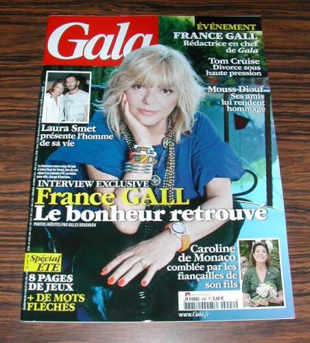 Magazine Gala 996 juillet 2012 France Gall en couverture