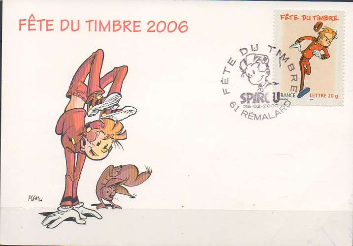 FRANCE CP - FÊTE DU TIMBRE 2006 : SPIROU