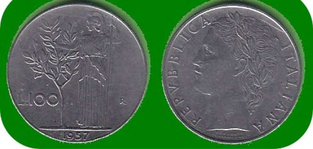 ITALIE -  100 LIRE  -ANNEE 1957