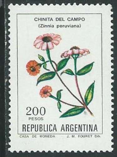 Argentine - Y&T 1312 (*) - Fleurs -