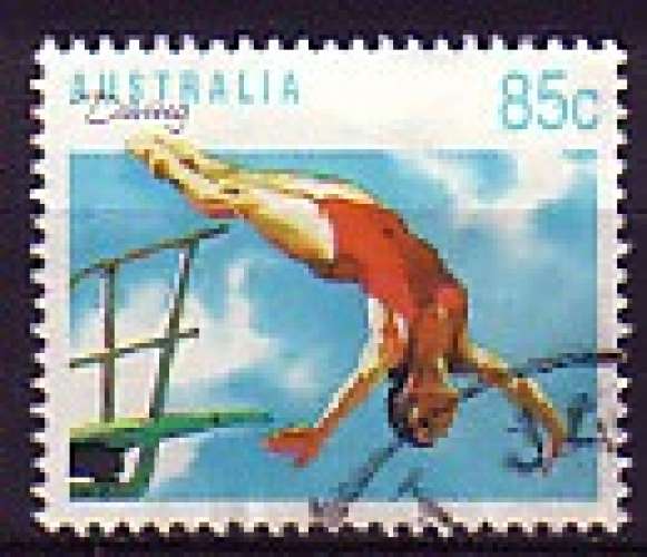 Australie 1991  Y&T  1220  oblitéré  sport plongeon