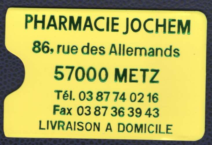 Porte carte vitale Pharmacie JOCHEM METZ FRANCE