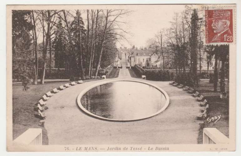 Cpsm 72 Le Mans Jardins de Tessé Le Bassin