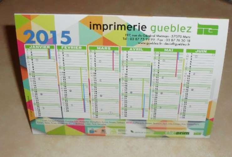 Calendrier 2015 Gueblez