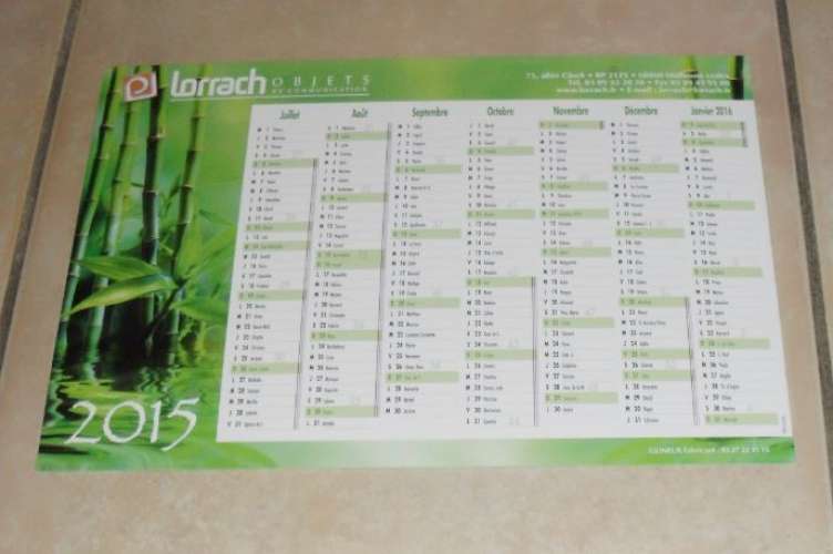 Calendrier 2015 Lorrach Objets de Communication