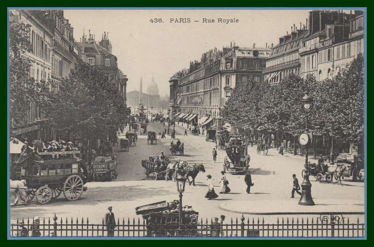 CPA PARIS RUE ROYALE non écrite TTB