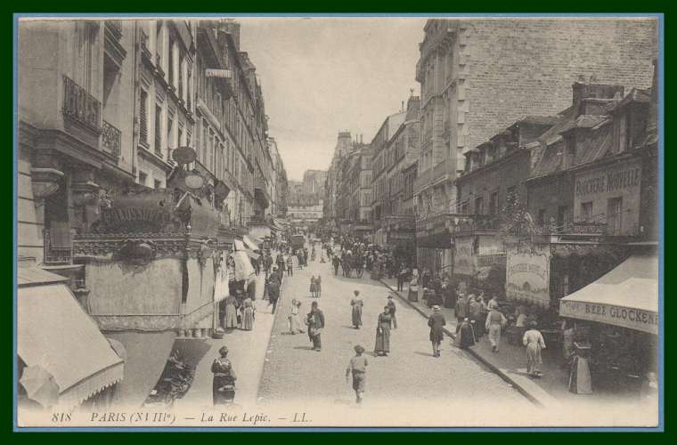 CPA PARIS RUE LEPIC non écrite TTB