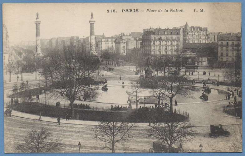 CPA PARIS PLACE DE LA NATION non écrite  