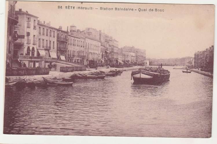 Cpsm 34 Sète Station balnéaire Quai de Bosc 