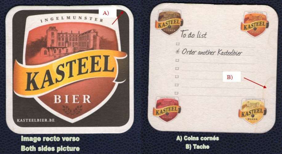 SB Sous Bock Beermat Bière Beer Kasteel