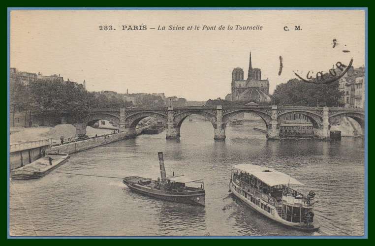 CPA PARIS SEINE ET PONT DE LA TOURNELLE voy  TB