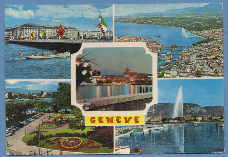 CPSM GENEVE voy 1974