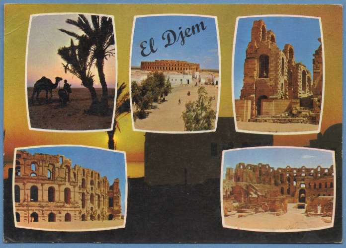 CPSM EL DJEM TUNISIE écrite 