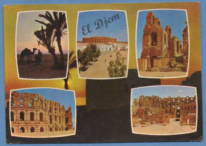 CPSM EL DJEM TUNISIE écrite 