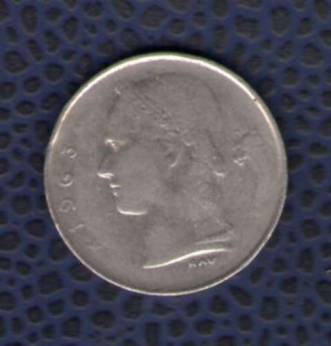 Belgique 1963 Pièce de Monnaie Coin 1 Franc