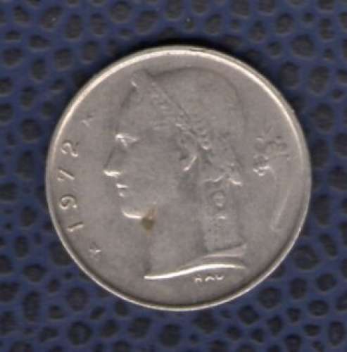 Belgique 1972 Pièce de Monnaie Coin 1 Franc