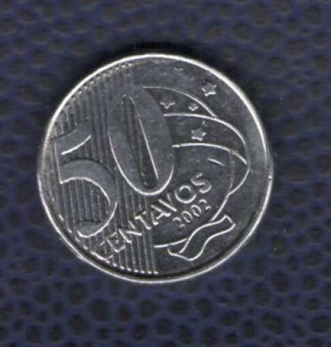 Brésil 2002 Pièce de Monnaie Coin 50 centavos