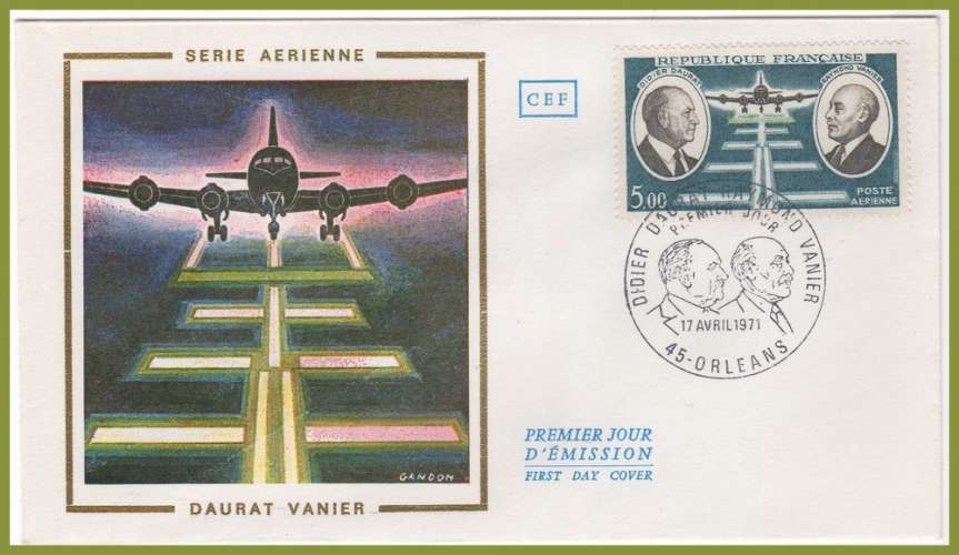 FDC Daurat Vanier PA 46 17/4/1971 Orléans