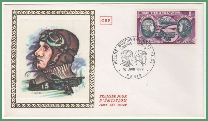 FDC soie H. Boucher PA 47 10/6/1972 Paris