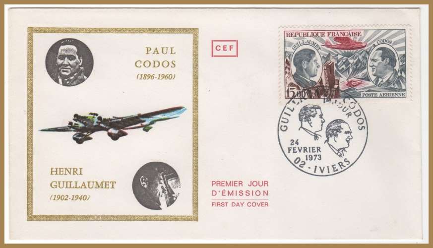 FDC Codos PA 48 24/2/1973 Iviers