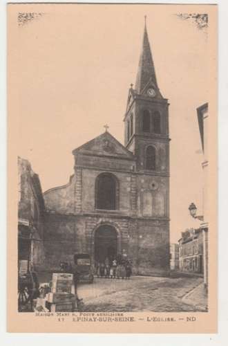  Cpa 93 Epinay sur Seine L'Eglise