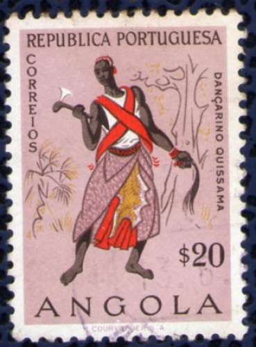 Angola 1957 Oblitéré rond Used Dancer Danseur Dançarino Quissama