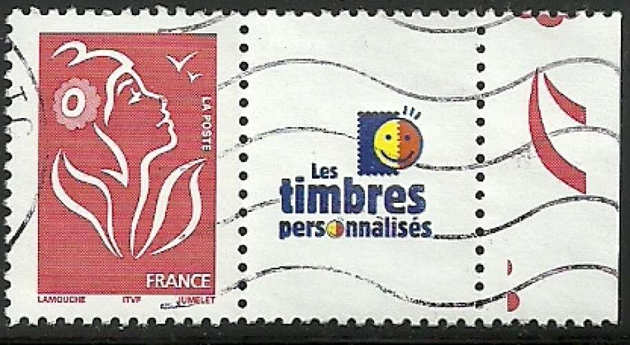 France 2005 - Timbre personnalisé 3741A - Marianne de Lamouche 3734 oblitéré .