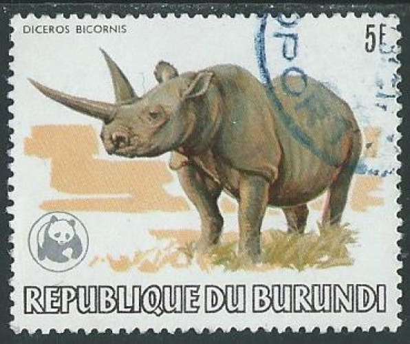 Burundi - Y&T 0866 (o) - Rhinocéros -