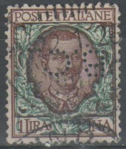 Italie 1901 - Floréale 1 L. - perforé BCI