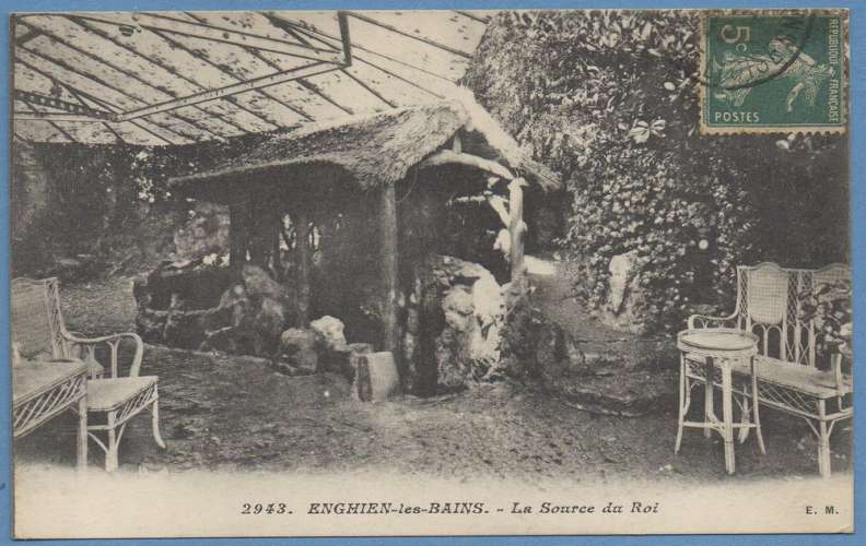 CPA Enghien les Bains Source du Roi voy 1919 TB 