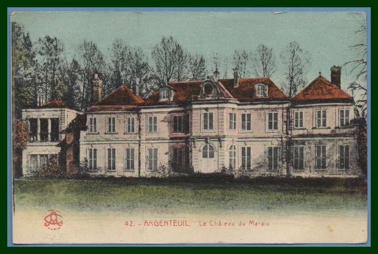 CPA Argenteuil château du Marais voy 1933 TB scan verso