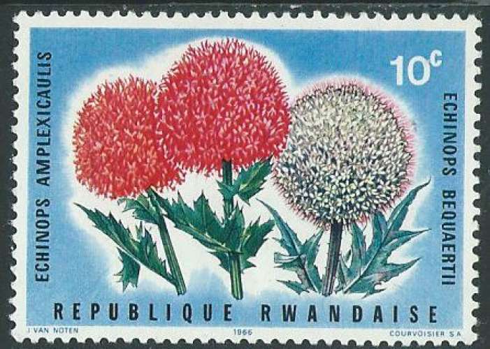 Rwanda - Y&T 0148 (*) - Fleurs -