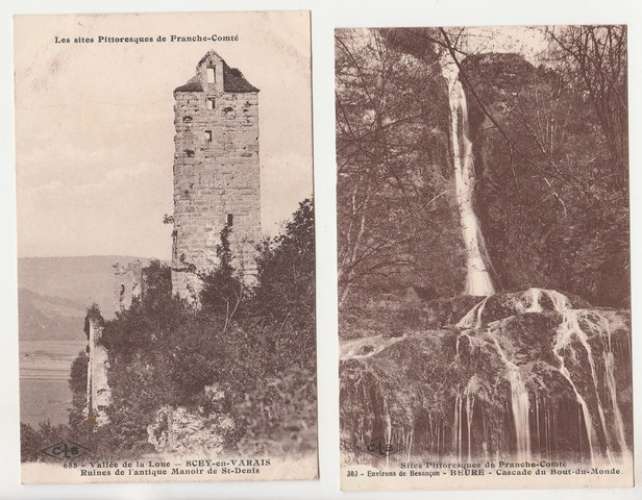 lot de 10 cpa Sites pittoresques de Franche-Comté 