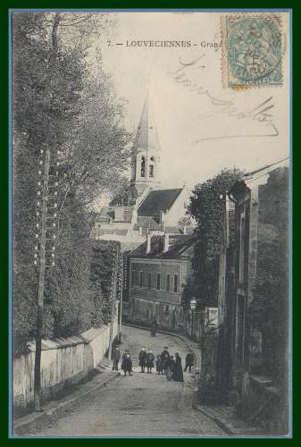 CPA Louveciennes Grande Rue voy 1908 B/TB 