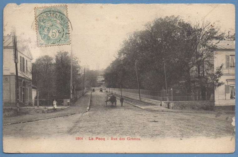 CPA Le Pecq rue des gottes voy 1905 état voir