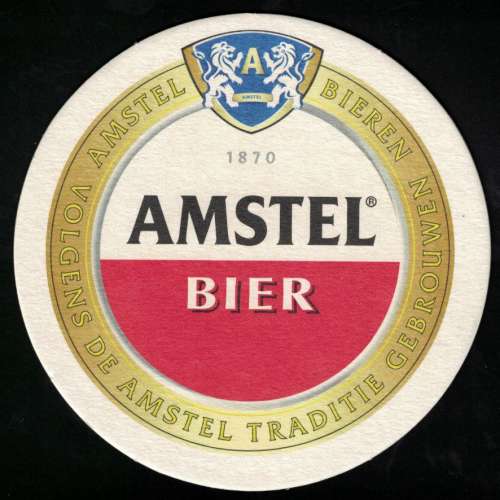 SB Sous Bock Beermat Bière Beer Amstel Bier 1870 rond