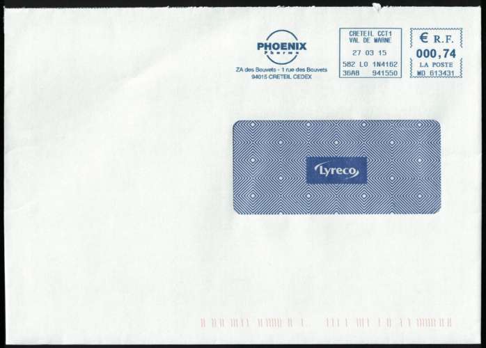 France EMA Empreinte Postmark PHOENIX Pharma Répartition Pharmaceutique 94 Créteil