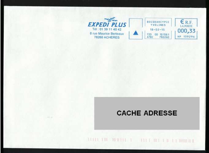 France EMA Postmark EXPEDI PLUS 78260 Acheres