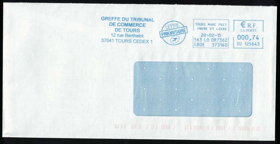 France EMA Postmark Greffe du Tribunal de Commerce de Tours