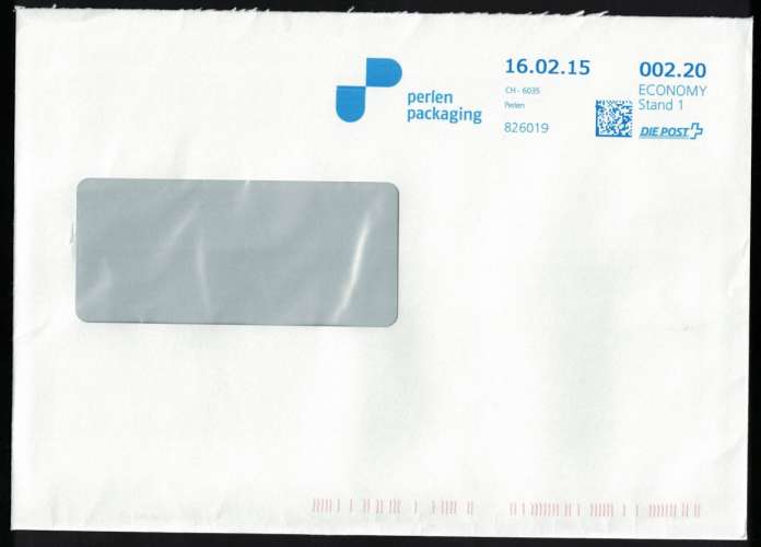 Suisse EMA Postmark Perlen Packaging 6035 Perlen