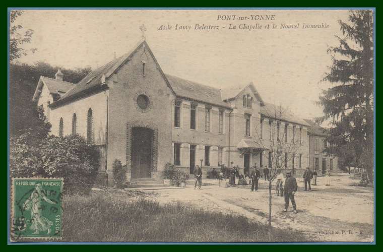 CPA PONT SUR YONNE  Asile Lamy Delesrez  voy 1914 BE 