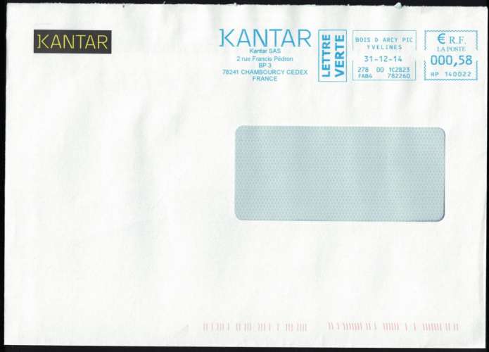 France EMA Empreinte Postmark Kantar études de Marché 78241 Chambourcy