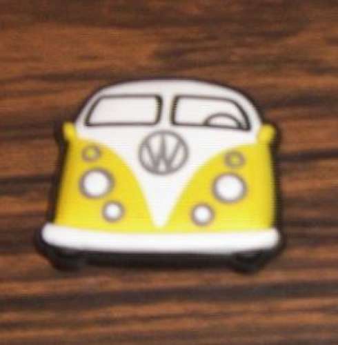 Magnet Voiture Car Volkswagen Combi Jaune prise par aimant rond