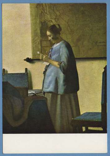 CPM Peinture Johannes Vermeer la liseuse non écrite TB Amsterdam