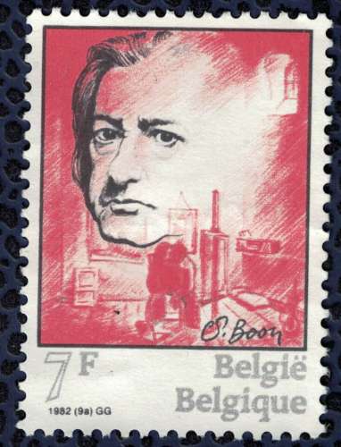 Belgique 1982 sans gomme Used écrivain poète Louis Paul Boon