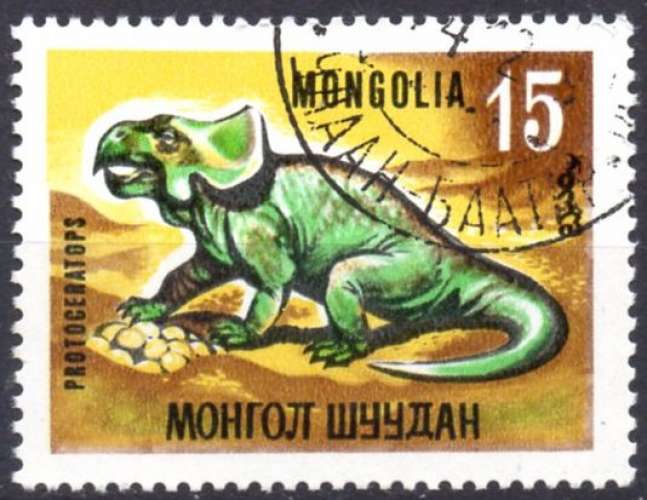 8428N - Y&T n° 407 - oblitéré - Protoceratops - 1967 - Mongolie