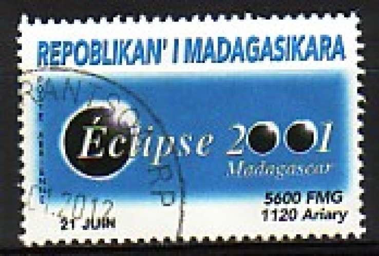 Madagascar 2001  5600 FMG  oblitéré   éclipse